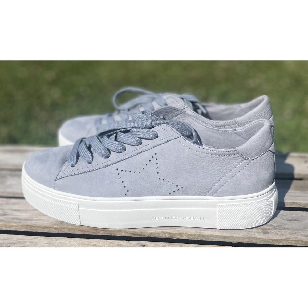 Kennel & Schmenger Cleo Nubuck Star Sneakers US 9.5 Platform NEW Box $295 Retail